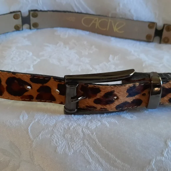 Cache | Accessories | Cache Calf Hair Belt In Leopard | Poshmark